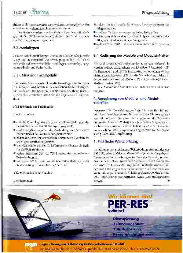 Vorschauseite 3: DKG-Empfehlung zur pflegerischen Weiterbildung