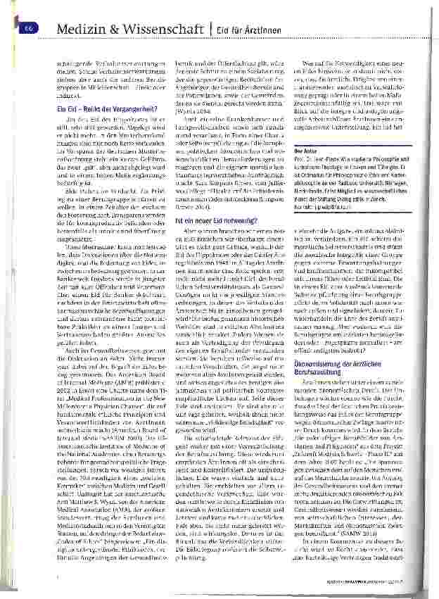 Vorschauseite 2: Ein neuer Eid für Ärztinnen?