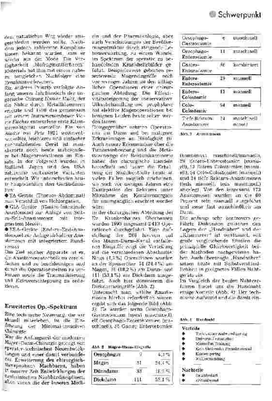 Vorschauseite 3: Stand der Magen-Darm-Chirurgie unter Einsatz gerkömmlicher Techniken aus ärztlicher Sicht