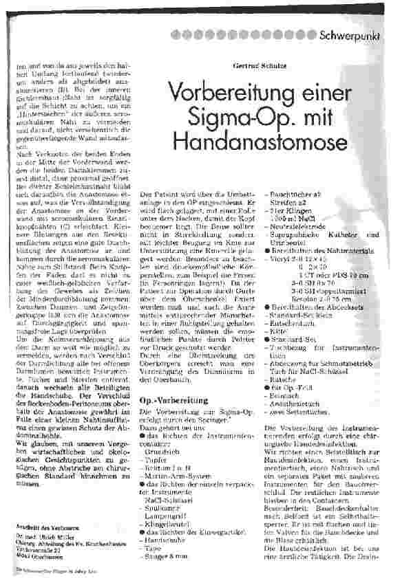 Vorschauseite 5: Stand der Magen-Darm-Chirurgie unter Einsatz gerkömmlicher Techniken aus ärztlicher Sicht