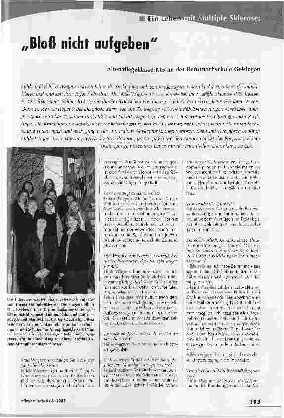 Vorschauseite 1: Bloß nicht aufgeben