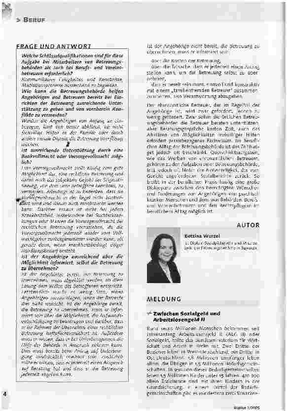 Vorschauseite 2: Angehörige von psychisch Kranken als ehrenamtliche Betreuer