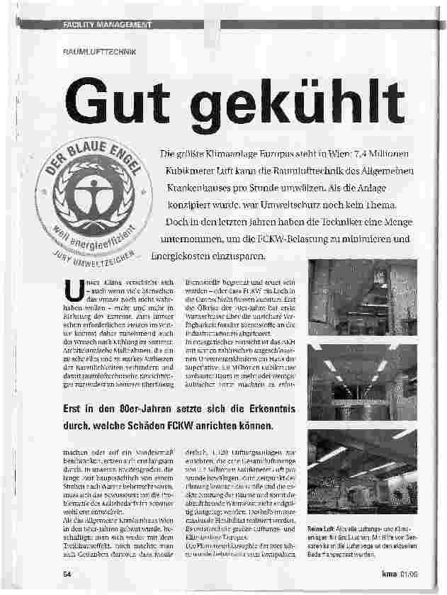 Vorschauseite 1: RAUMLUFTTECHNIKGut gekühlt