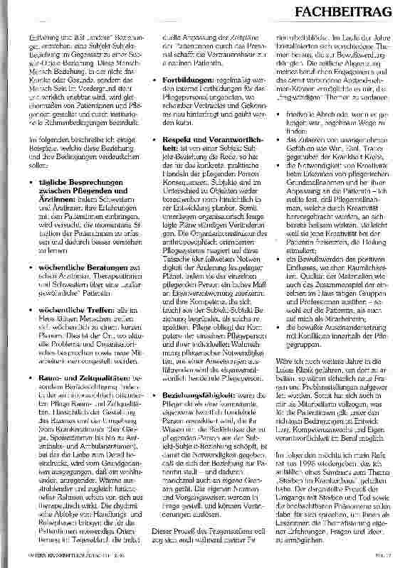 Vorschauseite 2: Auf der Suche nach einer Alternative- Anthroposophisch orientierte Pflege
