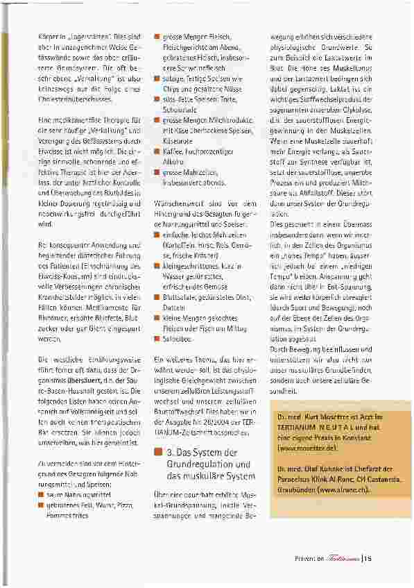 Vorschauseite 4: Prävention und das System der Grundregulation