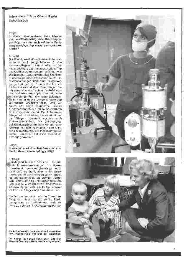 Vorschauseite 1: Das Städtische Krankenhaus Solingen Interview mit Frau Oberin Sigrid Scholtisseck