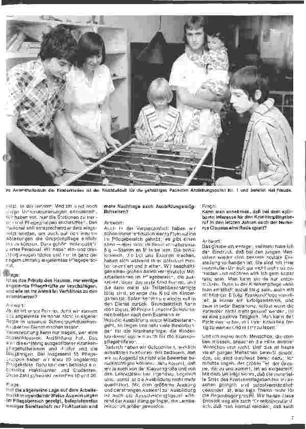 Vorschauseite 3: Das Städtische Krankenhaus Solingen Interview mit Frau Oberin Sigrid Scholtisseck