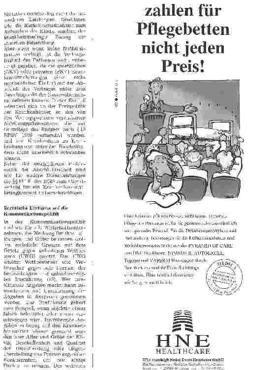 Vorschauseite 4: Rechtliche Rahmenbedingungen eines Krankenhausmarketings