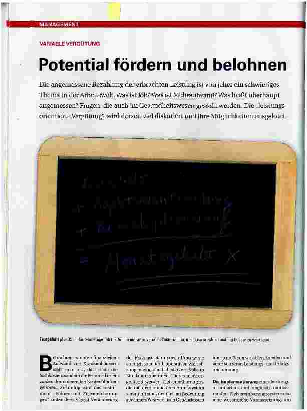 Vorschauseite 1: Potential fördern und belohnen