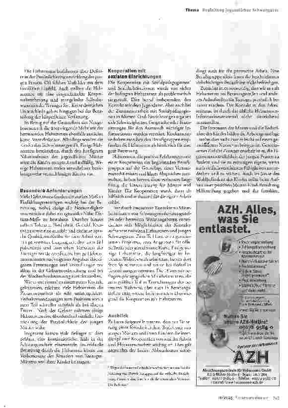 Vorschauseite 4: Die Begleitung von Teenager-Schwangeren, - Müttern und ihren Kindern