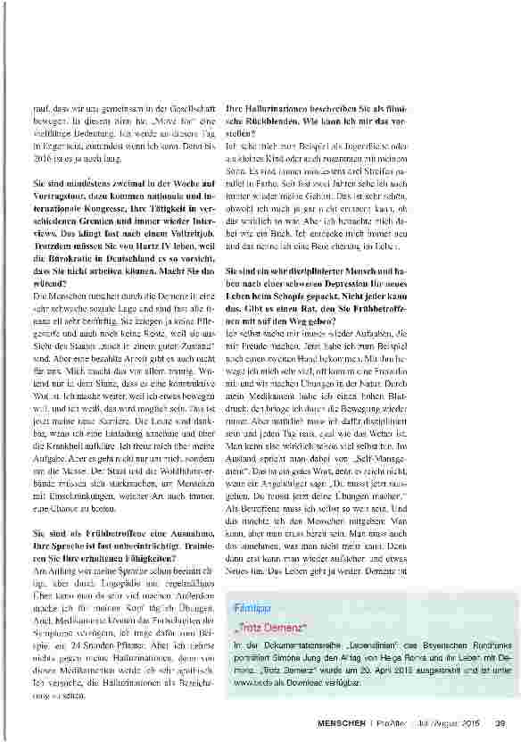Vorschauseite 4: Demenz ist nicht das Ende