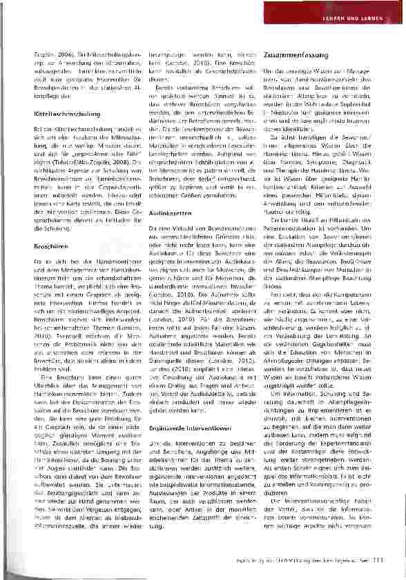 Vorschauseite 5: Edukation von Bewohnern und Bewohnerinnen der stationären Altenpflege am Beispiel der Versorgung mit Harninkontinenzmitteln