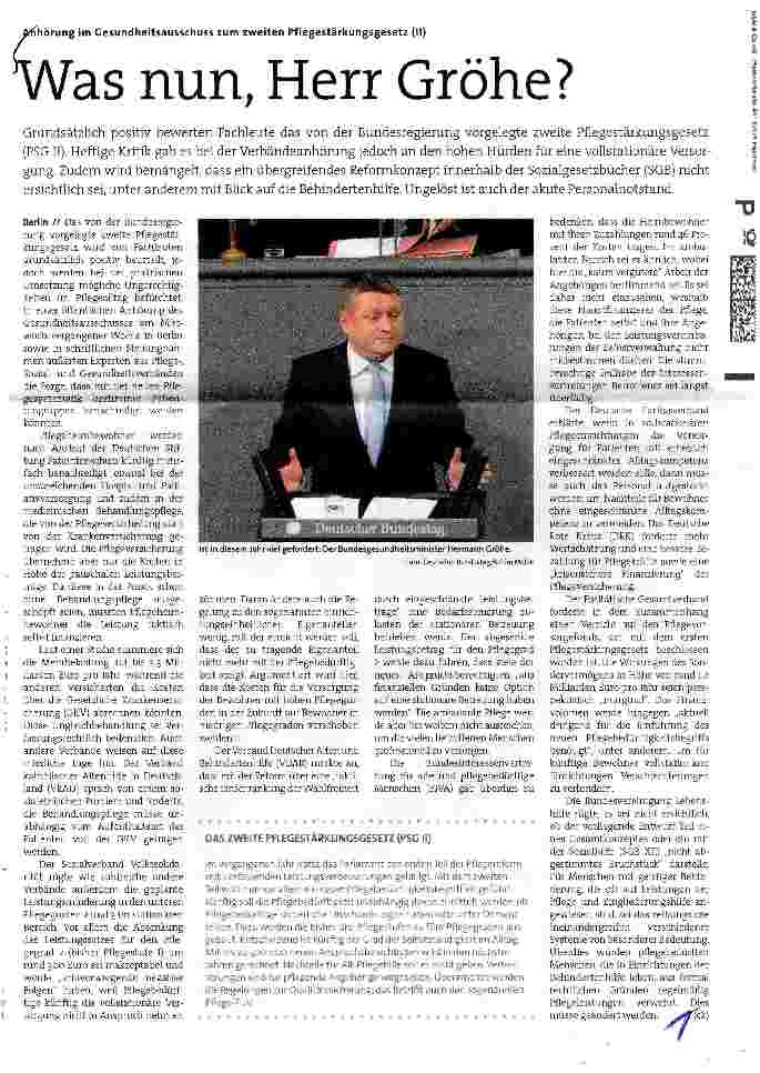 Vorschauseite 1: Was nun, Herr Gröhe?