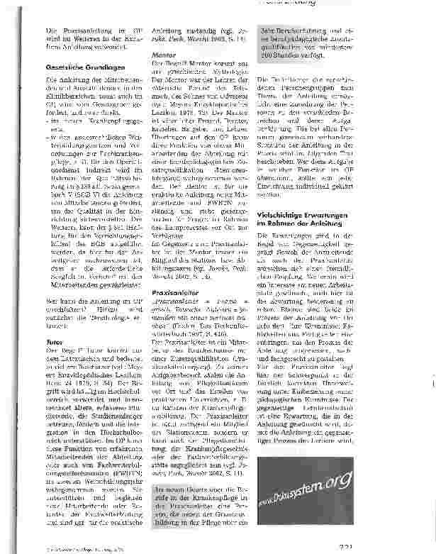 Vorschauseite 2: Praxisanleitung im OP. Einarbeitungsplanung
