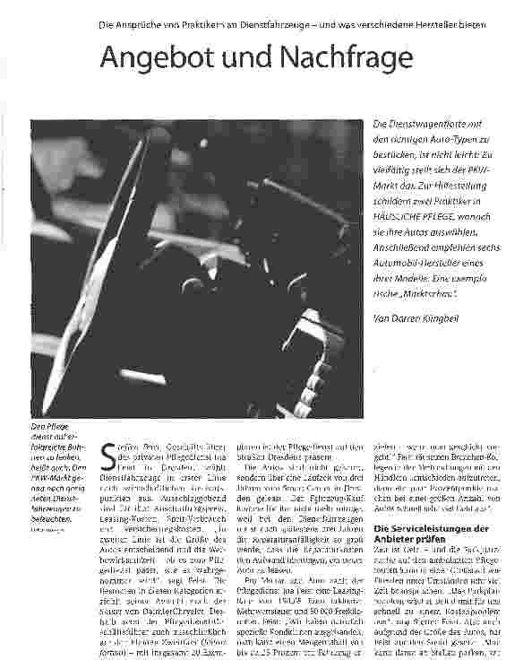 Vorschauseite 1: Die Ansprüche von Praktikern an Dienstfahrzeuge - und was verschiedene Hersteller bieten Angebot und Nachfrage