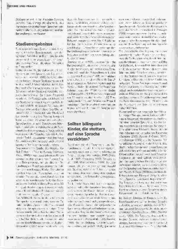 Vorschauseite 3: Bilingualität und kindliche Redeflussstörungen -müssen wir wirklich auf eine Sprache verzichten?