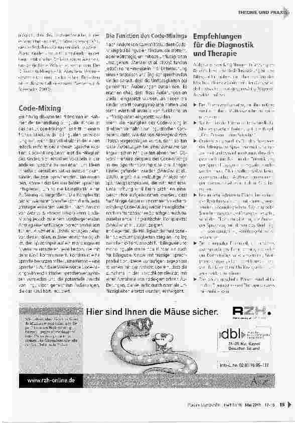 Vorschauseite 4: Bilingualität und kindliche Redeflussstörungen -müssen wir wirklich auf eine Sprache verzichten?