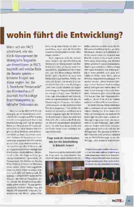 Vorschauseite 2: RIS/PACSwohin führt die Entwicklung?