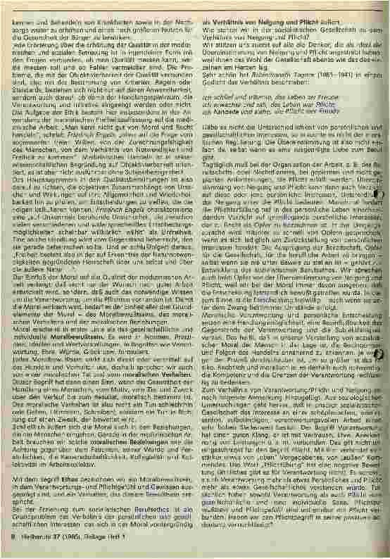 Vorschauseite 2: Berufsethik und Qualität der Arbeit medizinischer Fachschulkader und Facharbeiter