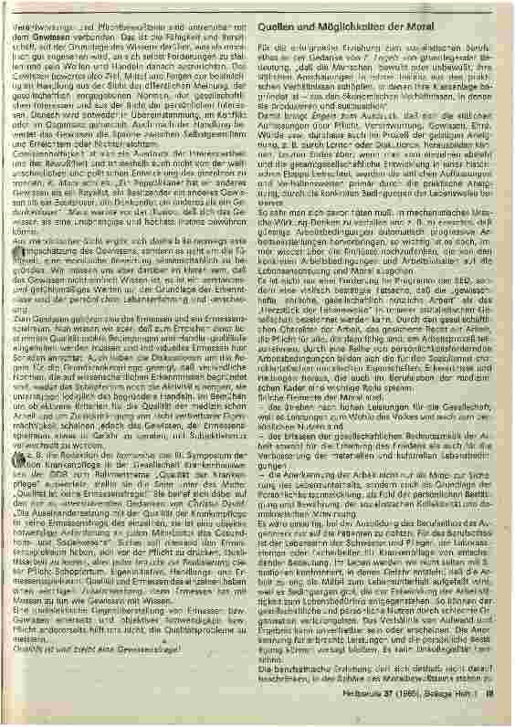 Vorschauseite 3: Berufsethik und Qualität der Arbeit medizinischer Fachschulkader und Facharbeiter
