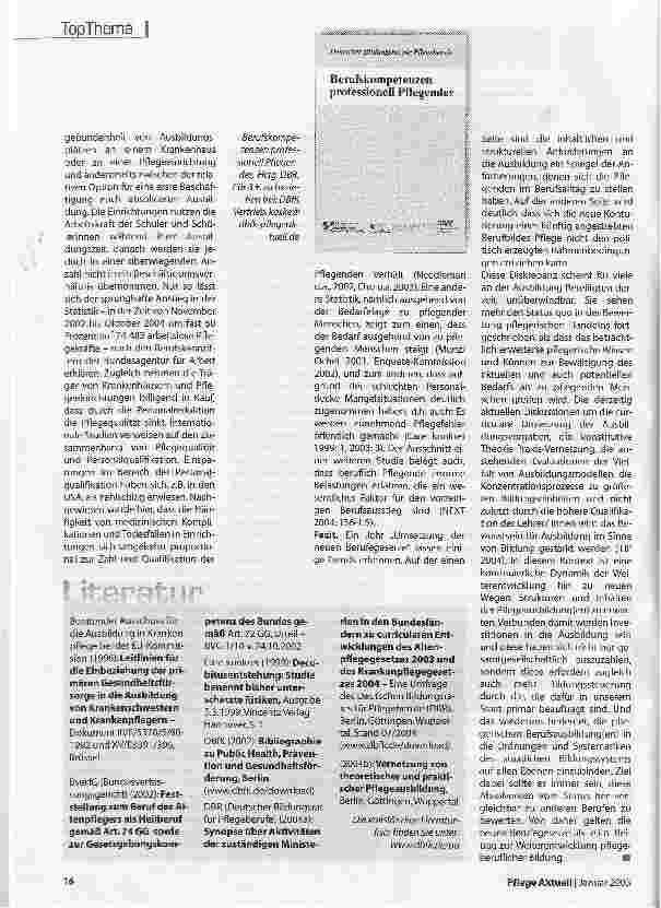 Vorschauseite 5: Ein Jahr Altenund Krankenpflegegesetz