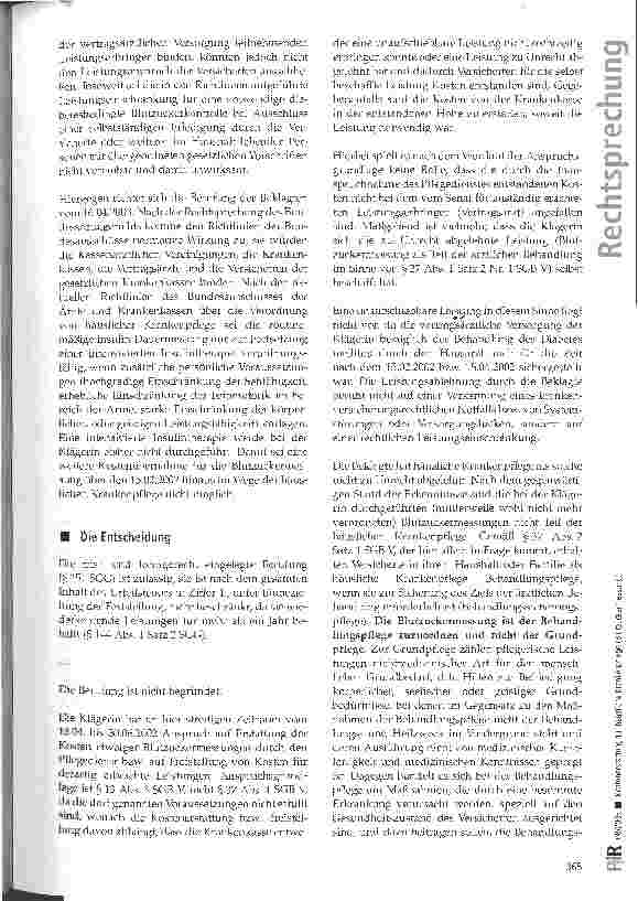 Vorschauseite 3: Kostenerstattung für häusliche Krankenpflege (Blutzuckermessung)