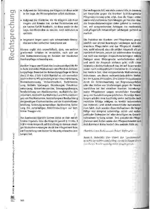 Vorschauseite 6: Kostenerstattung für häusliche Krankenpflege (Blutzuckermessung)