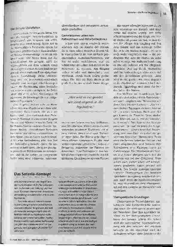 Vorschauseite 2: Soteria-die Krise begleitenEin alternatives Angebot für Psychosekranke