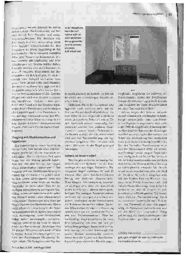 Vorschauseite 3: Soteria-die Krise begleitenEin alternatives Angebot für Psychosekranke