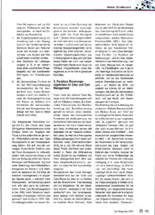 Vorschauseite 2: Case Management und seine ökonomischen Potenziale