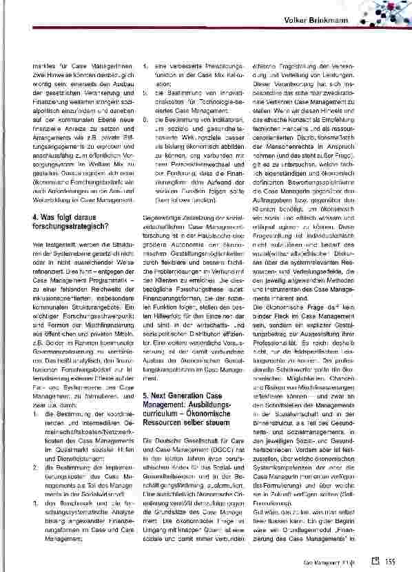 Vorschauseite 4: Case Management und seine ökonomischen Potenziale