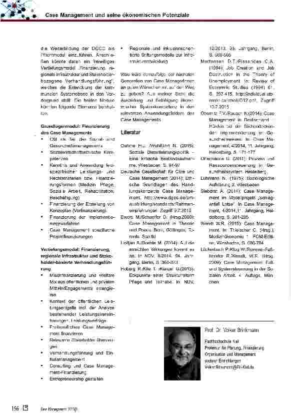 Vorschauseite 5: Case Management und seine ökonomischen Potenziale