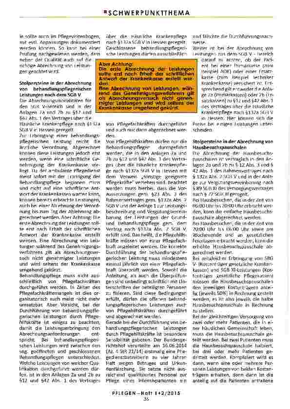Vorschauseite 3: ABRECHNUNGSSICHERHEIT IN DER AMBULANTEN PFLEGE