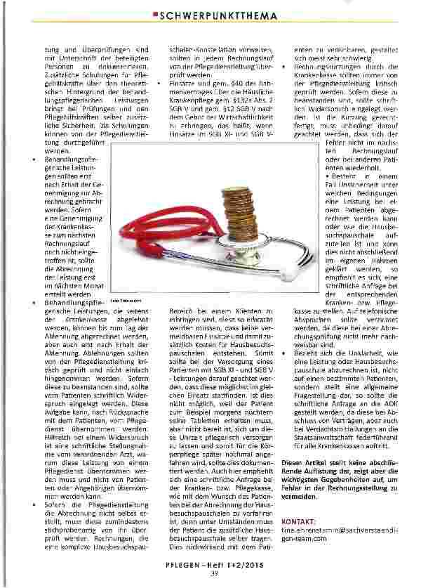 Vorschauseite 6: ABRECHNUNGSSICHERHEIT IN DER AMBULANTEN PFLEGE