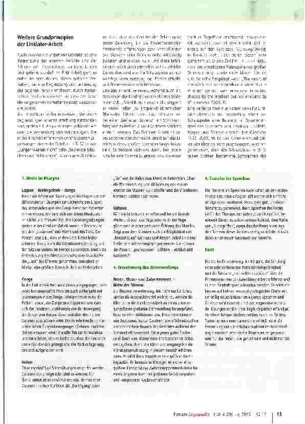 Vorschauseite 4: Grundgedanken der Linklater-Stimmarbeit