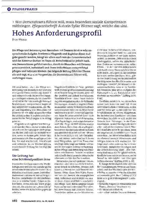Vorschauseite 1: Hohes Anforderungsprofil