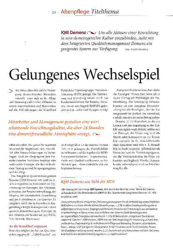 Vorschauseite 2: Gelungenes Wechselspiel