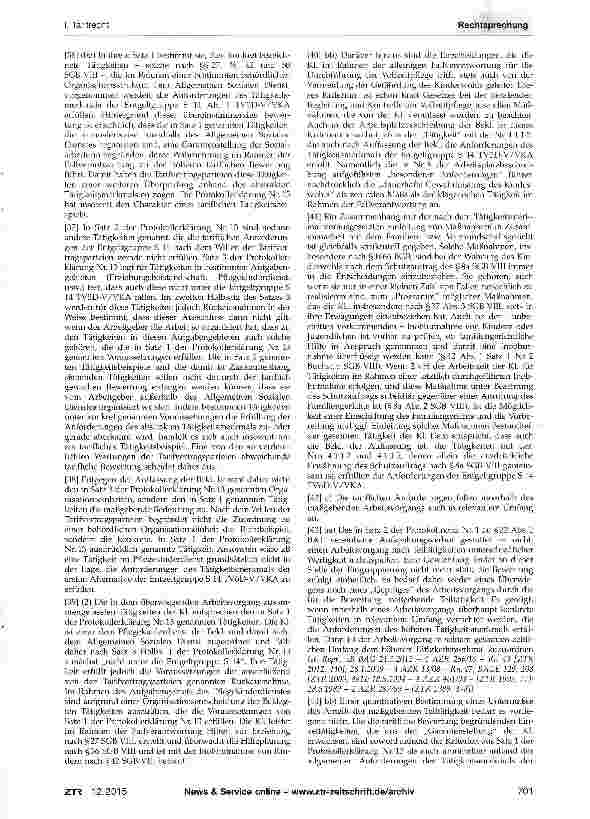 Vorschauseite 5: Eingruppierung einer Sozialarbeiterin im Pfle-gekinderdienst - Arbeitsvorgang - Entgeltgruppe S 14