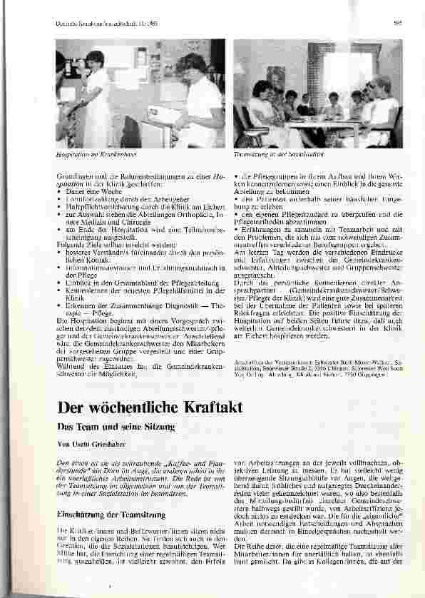 Vorschauseite 1: Der wöchentliche Kraftakt