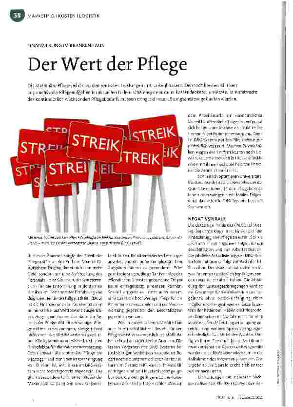 Vorschauseite 1: Der Wert der Pflege
