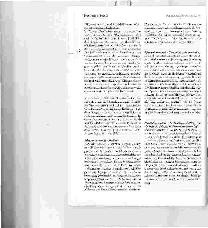 Vorschauseite 3: Pflegewissenschaft in DeutschlandVERSUCH EINER STANDORTBESTIMMUNG UND AUSBLICK AUF ZUKÜNFTIGE ENTWICKLUNGSERFORDERNISSE