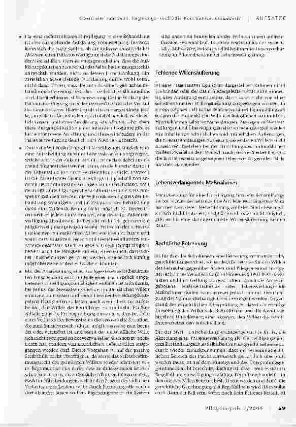 Vorschauseite 3: Lebensverlängernde Maßnahmen an einwilligungsunfähigen PatientenRegelungsund/oder Kommunikationsbedarf?