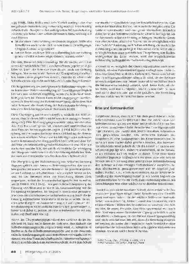 Vorschauseite 4: Lebensverlängernde Maßnahmen an einwilligungsunfähigen PatientenRegelungsund/oder Kommunikationsbedarf?