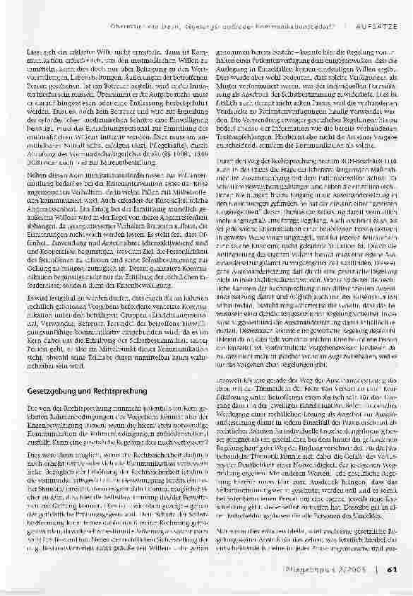 Vorschauseite 5: Lebensverlängernde Maßnahmen an einwilligungsunfähigen PatientenRegelungsund/oder Kommunikationsbedarf?