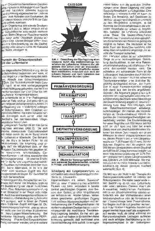 Vorschauseite 1: Die hyperbare Medizin - Möglichkeiten und Grenzen der Sauerstoff- Überdrucktherapie (5.Folge)/Druckbedingte Taucherkrankheiten