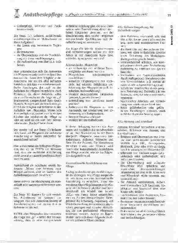 Vorschauseite 6: Ist Pflege in der Anästhesie Pflege in einem spezialisierten Fachbereich?