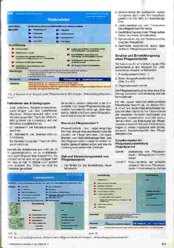 Vorschauseite 2: Das Erstellen von Pflegestandards Erfahrungsbericht über Aufbau und Einsatz einer Arbeitsgruppe zur Erstellung von Pflegestandards am Beispiel der Kinderklinik/Kinderzentrum des U…