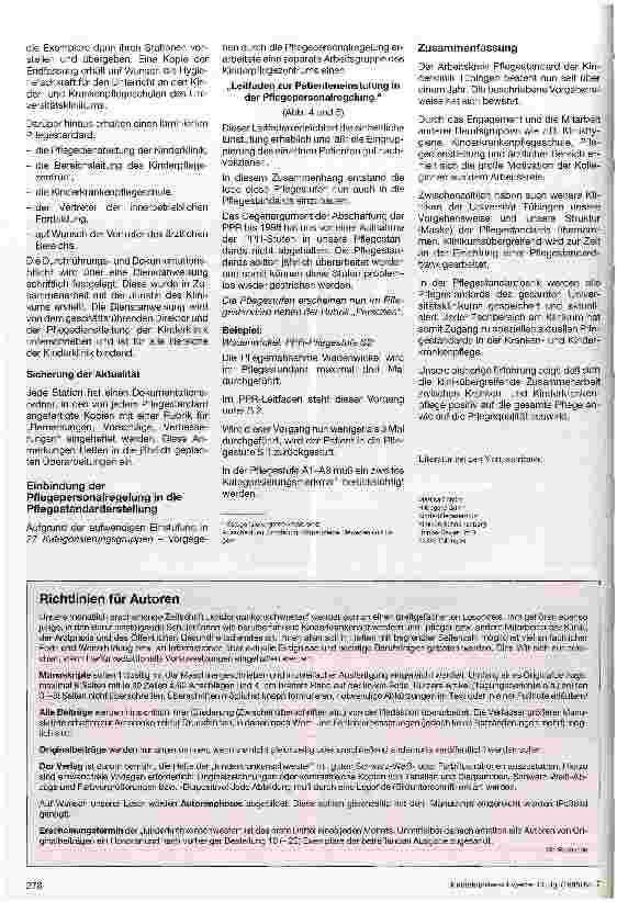 Vorschauseite 5: Das Erstellen von Pflegestandards Erfahrungsbericht über Aufbau und Einsatz einer Arbeitsgruppe zur Erstellung von Pflegestandards am Beispiel der Kinderklinik/Kinderzentrum des U…