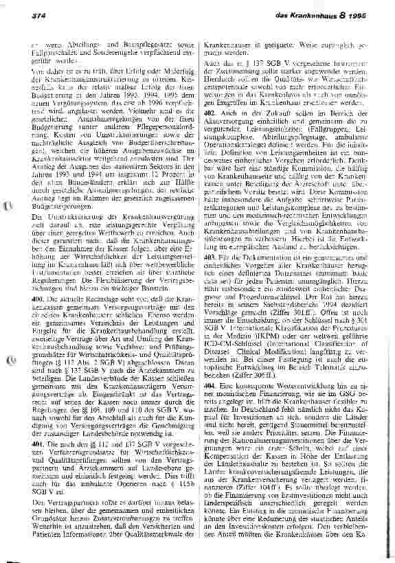 Vorschauseite 6: Gesundheitsversorgung und Krankenversicherung 2000 Auszüge aus dem Sondergutachten 1995 des Sachverständigenrates für die Konzertierte Aktion im Gesundheitswesen