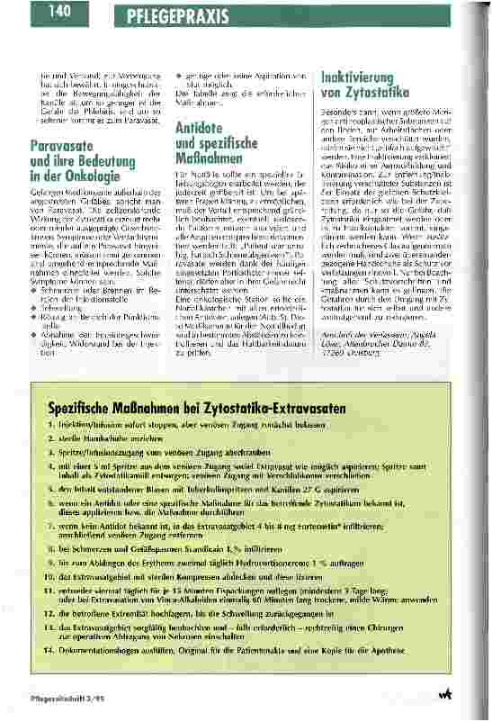 Vorschauseite 5: Vermeidung von Gefahren beim Umgang mit Zytostatika